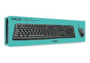 MK120 LOGITECH Corded Combo KEYBOARD AND MOUSE - BLACK - USB L920-002561