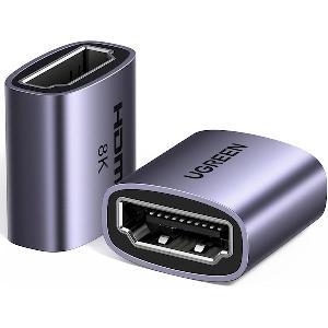 UGREEN HD159 , 2pcs, HDMI Female to HDMI Female Adapter, Grey