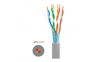 FTP Cat5e კაბელი, შიდა გამოყენების, 20% სპილენძი